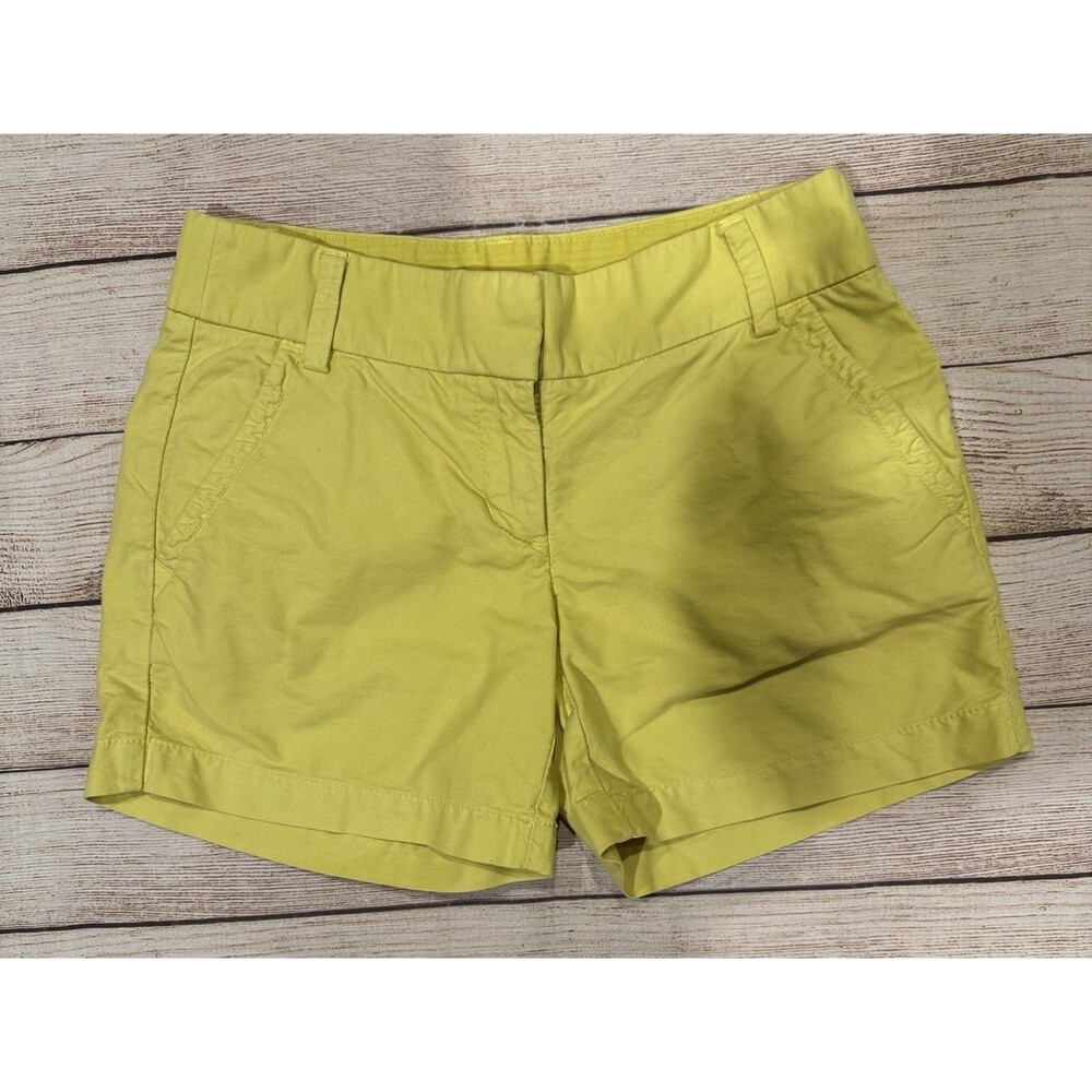 J Crew Boyfriend Chino Shorts Green Zip Fly Low Rise Slash Pockets 28
